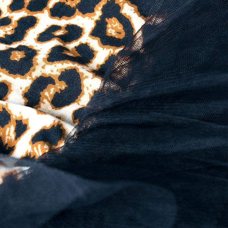 Детское балетное платье с леопардовым принтом Танцевальное платье Костюм для выступлений для маленьких и средних детей Балетное платье для девочек с леопардовым принтом Размер L