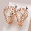 Модные Креативные Полые Серьги-Цветы Глянцевые Большие Для Женщин Необычные Цвета Розового Золота Этнические Свадебные Винтажные Ювелирные Изделия