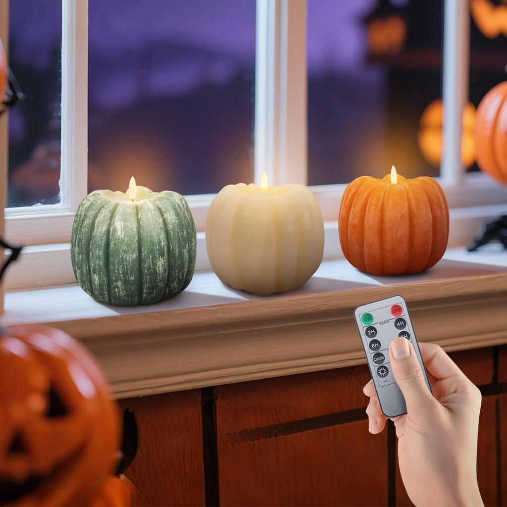 Halloween Pumpkin Led Electronic Candle Light, Halloween PumpkinLantern Decoration Props