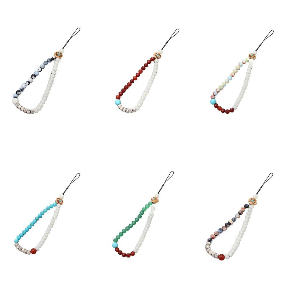 Anti-lost Cellphone Lanyard Chinese Style Cute Phone Strap Beaded Phone Chain  Jewelry Gift