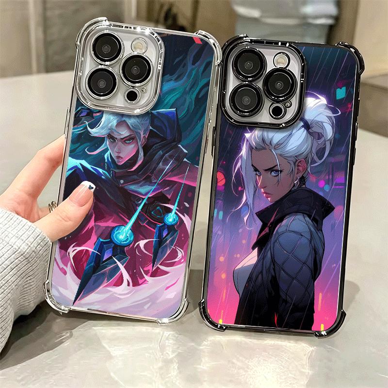 Мягкий чехол для телефона V-Valorant Jett для iPhone 15 16 17 Air 14 Pro Max 16E Plus 13 12 Mini, с покрытием, противоударный, Fundas