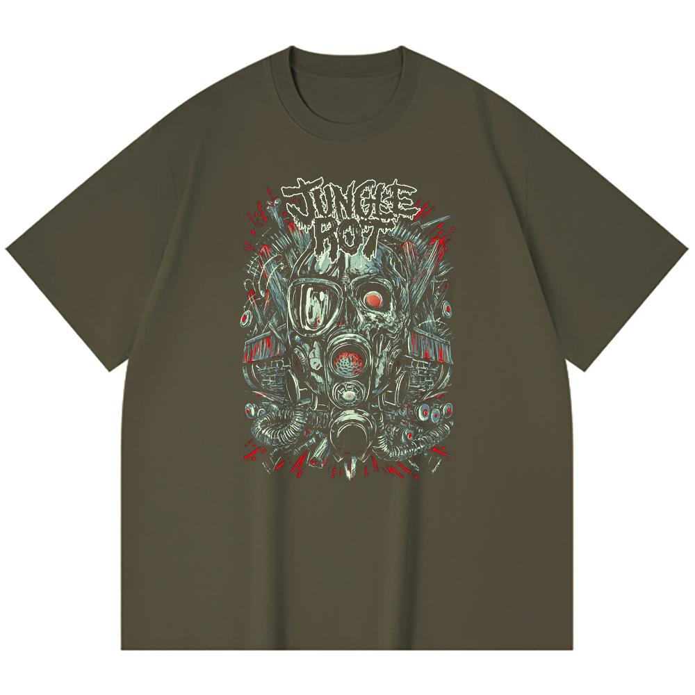 Хлопковая футболка плотностью 230 г/м² 100% Хлопок Heavy Metal Футболка с принтом рок-группы Популярная музыка Унисекс Тяжелая хлопковая футболка