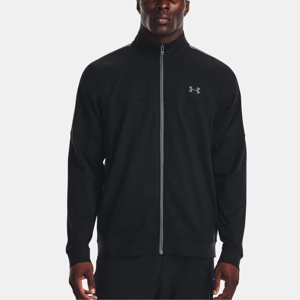 Under Armour Solid Color Full Zip Sports Jacket Men Jackets Black 1377399-001