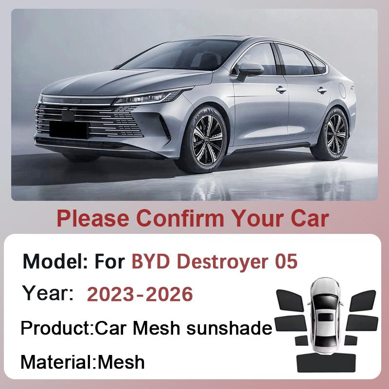 Для BYD Destroyer 05 King Chazor 2023-2026 2024 2025 Автомобильные сетчатые солнцезащитные шторки Теплоизоляция Козырьки Занавески для приватности Аксессуары
