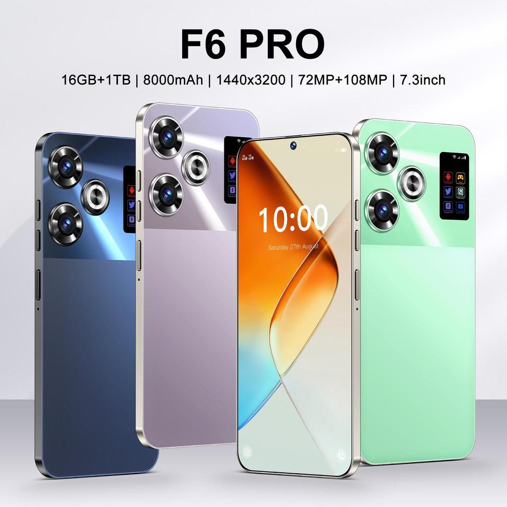Смартфон 2025 F6 PRO: Память 16+1T, Трансграничный, Универсальное умное устройство