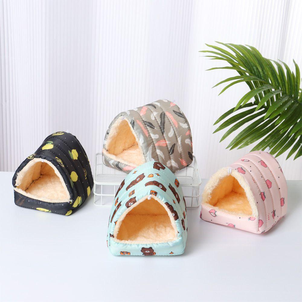 Cute Mini Cage Comfortable Winter Small Animal Sleeping Bed Guinea Pig Nest Hamster House Warm Mat