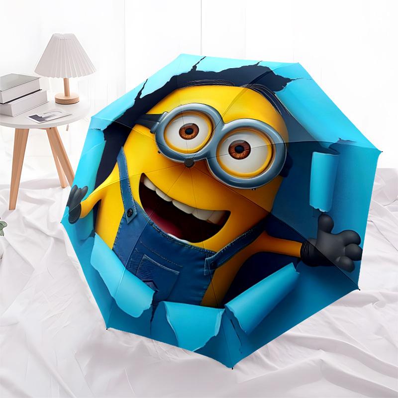 1pc Minion Automatic Opening/closing umbrella, Compact Travel Umbrella- Festive Accessory, Sturdy Ribs yy250807058