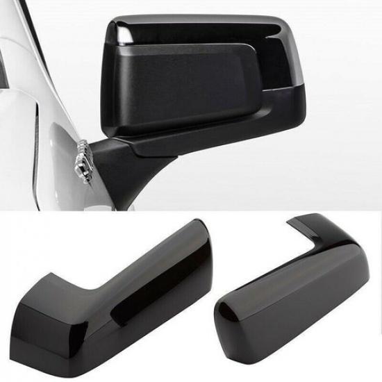 Rear View Side Mirror Cap Cover Trim For Chevy Silverado 1500 + Gloss Black