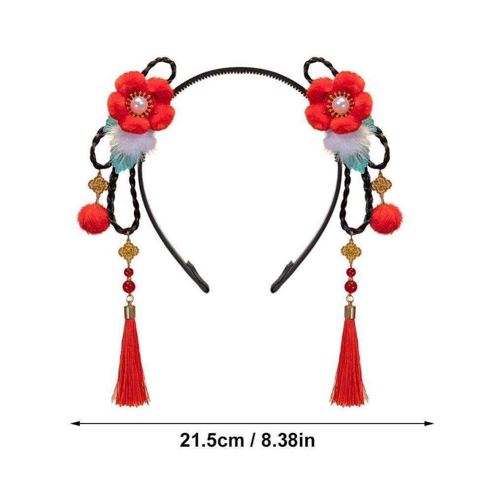 Flower Design Hair Hoop Tassel Braided Wig New Hair Clips Cosplay