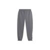 Li Ning Sports Lifestyle Series Letter Mid Waist Fleece Cuff Knitted Sweatpants Men Bottoms Smoke-Gray AKLTB11-8