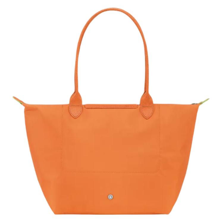 LONGCHAMP Recycled Polyamide Canvas Dumpling Bag Handbag, Shoulder Bag Womens Orange
