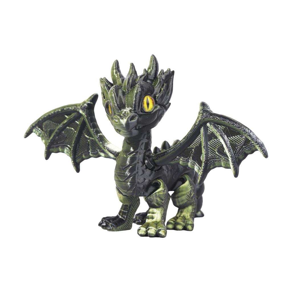 3D Printed Western Dragon Small Flying Dragon Joint Movable Model Ornament Toy