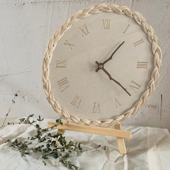 Wall Clock Eye-catching Simplicity Wood Digital Hanging Clock Wall Art Antique Decor for Home