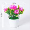 Многоцветная искусственная роза бонсай ремесло реалистичные горшечные растения креативная имитация цветы в горшках