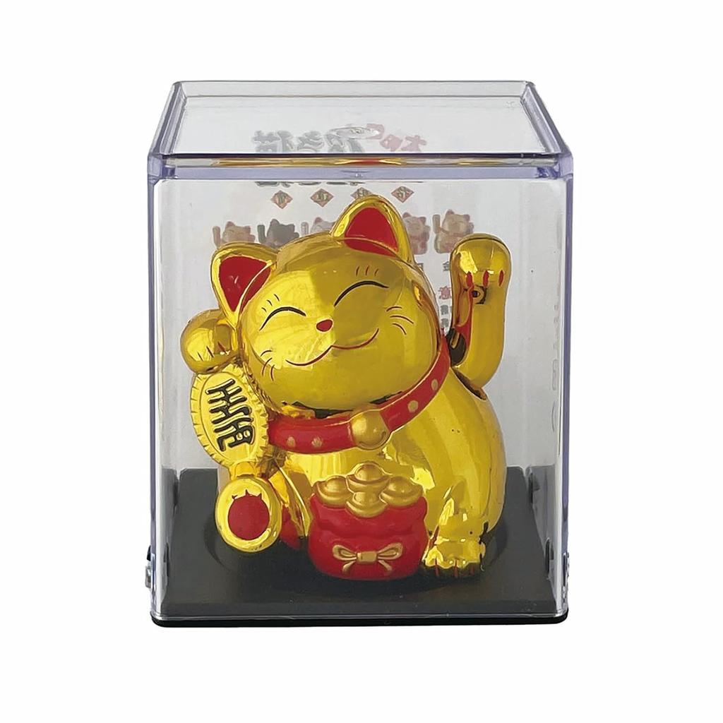 Santos Lucky Cat Good Luck Solar Fortune Approximately 4.95.56.2cm Gold SA-549-02