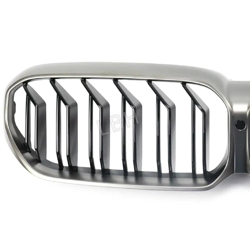 fit for 2021-2023 BMW 5 Series G30 G38 Cerium Grey ABS Front bumper Grille Racing Grills Air Intake Radiator ventilation grid