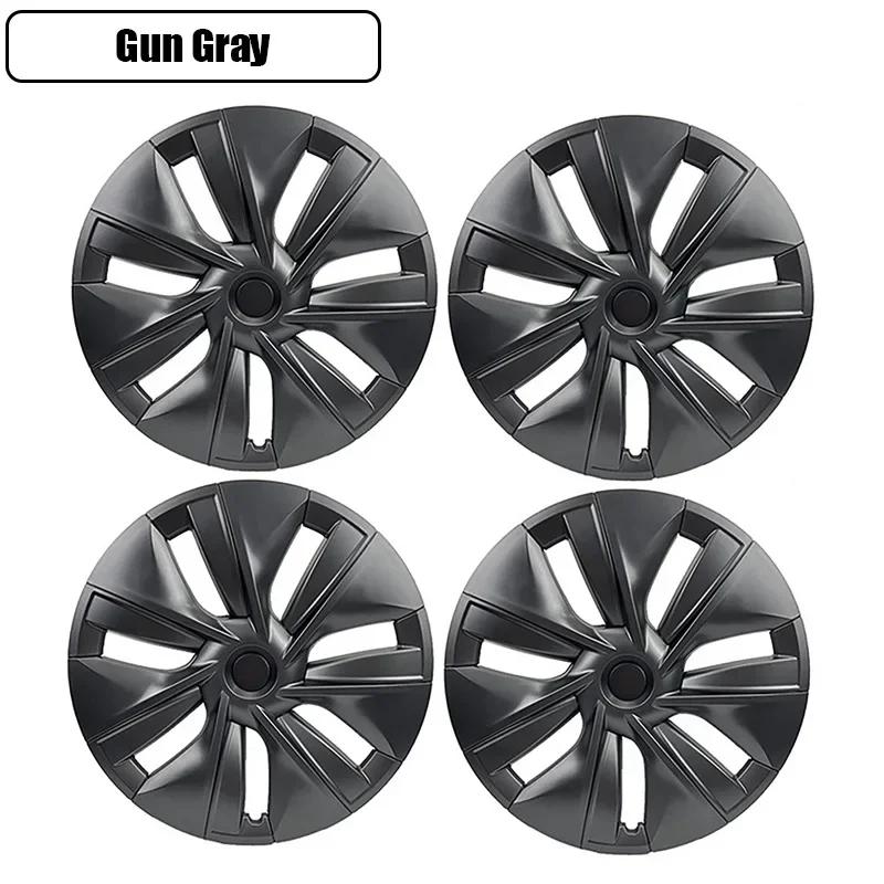 Для Tesla Hub Cover 19 дюймов 4 шт./компл. Auto Hub Cover Modification Decorative Protection Wheel Ring Подходит для Tesla Model Y 2020-2024