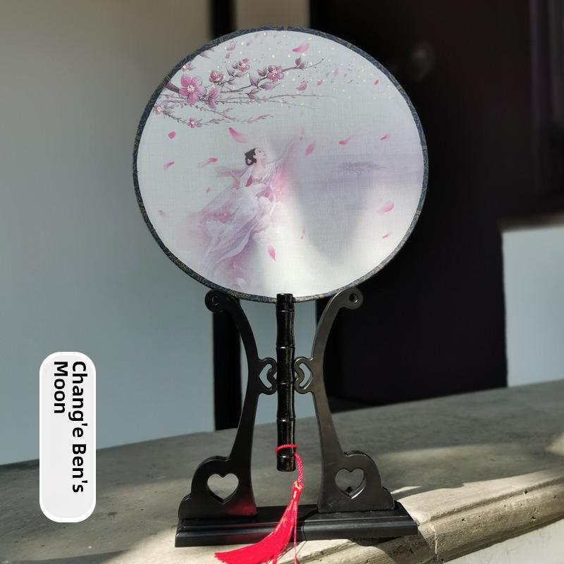Children's Ancient Style Dance Fan - Girls' Round Hanfu Fan