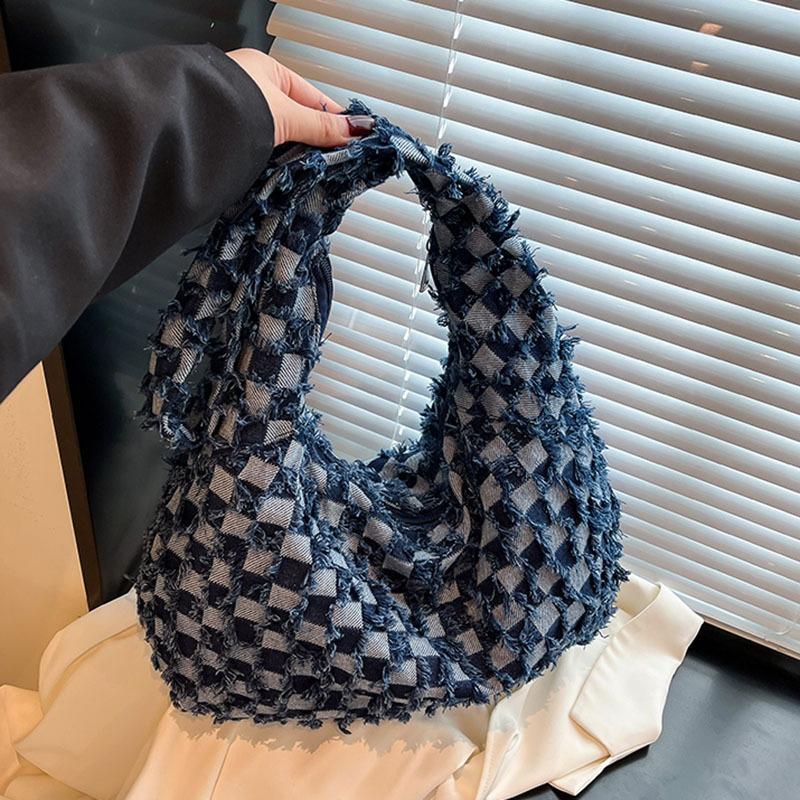 Модная джинсовая сумка через плечо новая ретро сумка-тоут повседневная ленивая сумка-тоут