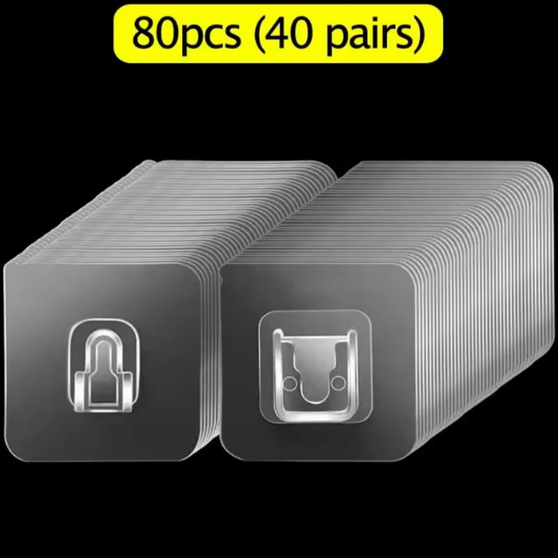 Двусторонние самоклеящиеся настенные крючки, прочные липкие прозрачные без следов, кухонные, для спальни, настенные крючки, держатели для хранения, оптом