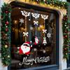 Декоративная оконная решетка в атмосфере Санта-Клауса, плитка для стеклянной двери, статические наклейки со снеговиком
