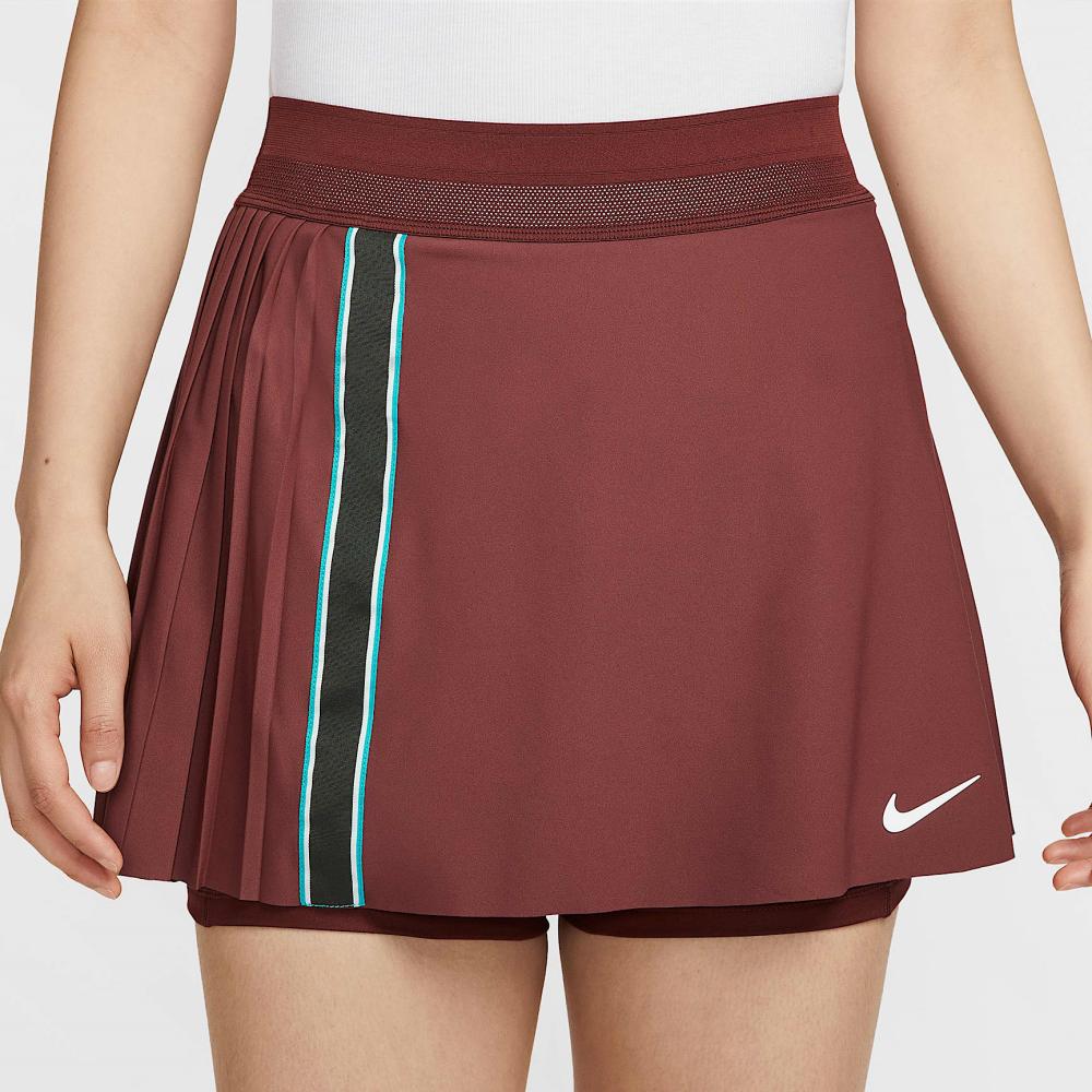 New Nike Court SlamDri Fit SS25 Casual Short Skirts Women's Dark Team Red/Dark Red/White Color FZ6767-619