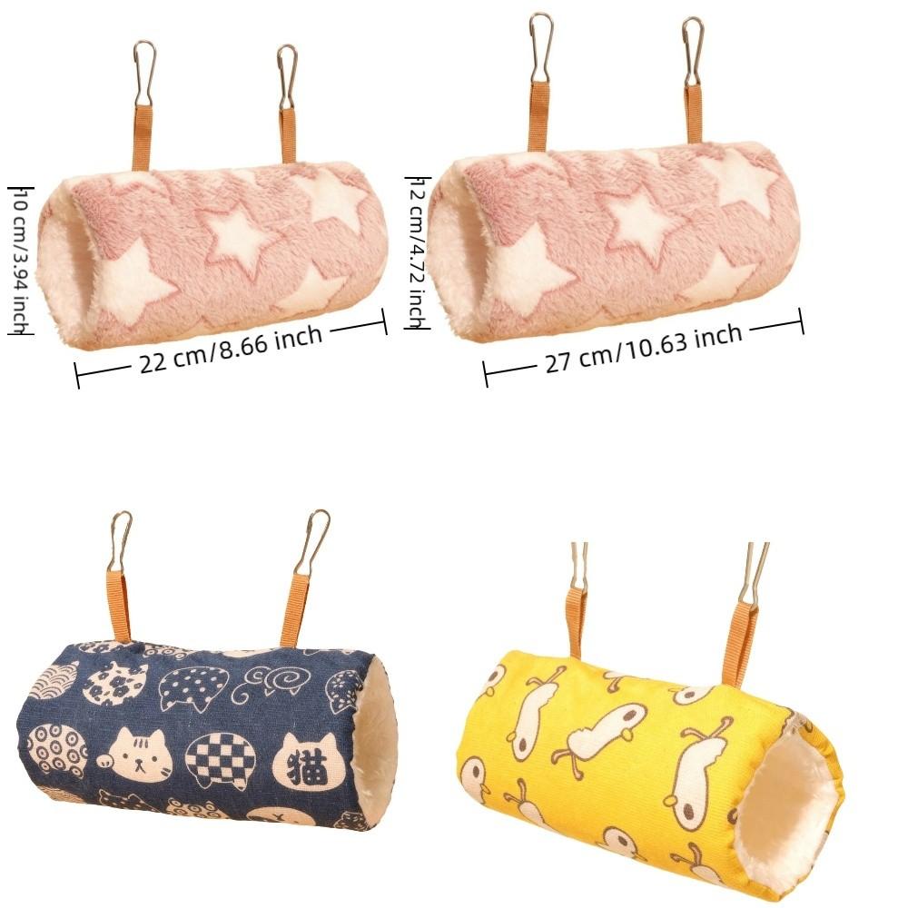 Star Pattern Hanging Parrot Cotton Nest Plush Warm Hamster Sleep House Pet Hideout Tunnel Birds