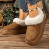 Fashion Fluffy Fur Winter Boots for Women 2025 Plus Size Non Slip Platform Snow Boots Woman Suede Thicken Plush Warm Cotton Shoes Female