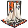 Spring/Summer New Women'S Silk Scarf 90 * 90cm Simulated Silk Twill Square Scarf Fashion Printed Large Square Scarf Professional Scarf