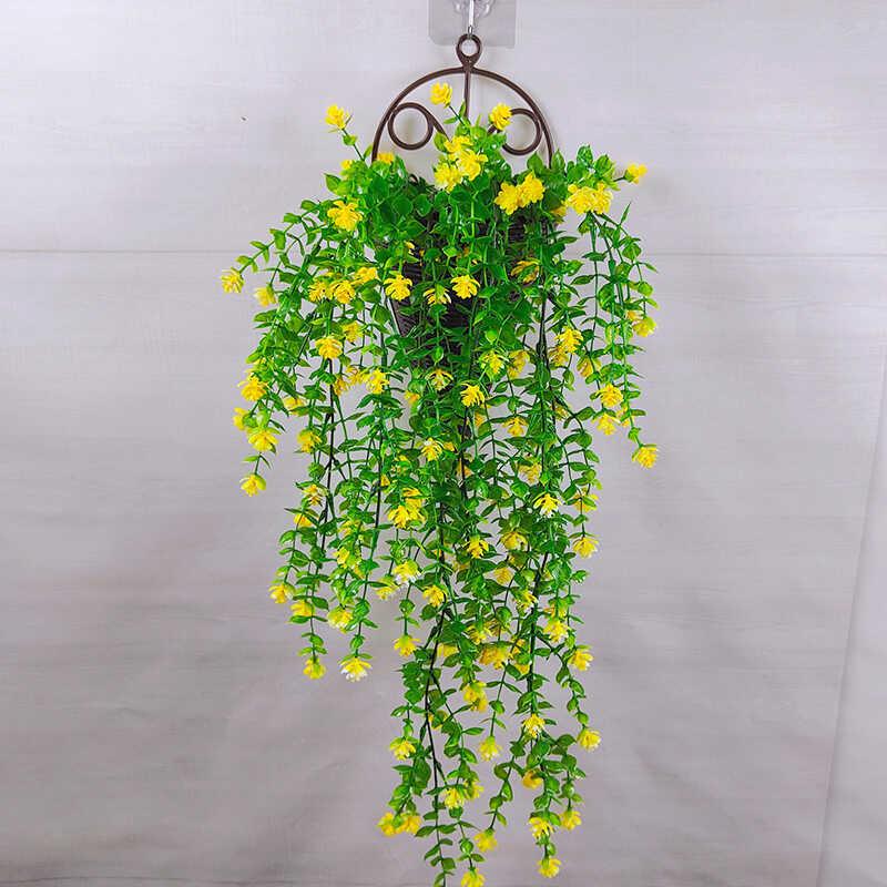 Настенная зелень: Длинная полоса искусственной цветочной лозы и лиственной декорации для внутренних/наружных пространств