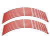 16 Pcs Car Motorcycle Wheel Rim Stripe Safety Decorative Stripes Motorcycle 16-18 Inch Reflective Wheel Strip Sticker Decoration Accessories (Red)
