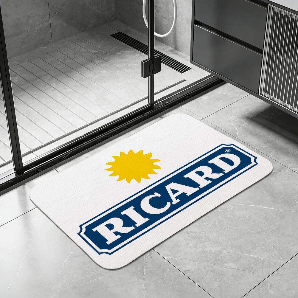 Бренд R-Ricard Коврик для пола, Диатомитовый коврик для ванной, Быстросохнущий, Впитывающий, Многоцелевой коврик