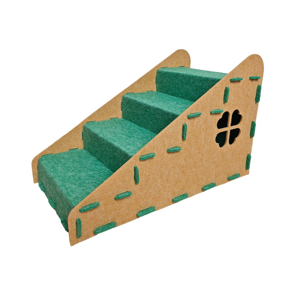 3-in-1 Pet Ramp Stairs Premium Felt Cat Scratching Board High Quality Cat Bed House Pet Furniture