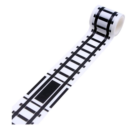 Дорожная лента, черная дорожная дорожка, дорожная лента для автомобиля, миниатюрный декор для кукольного домика, клейкая наклейка без остатков, игрушка для рукоделия для детей