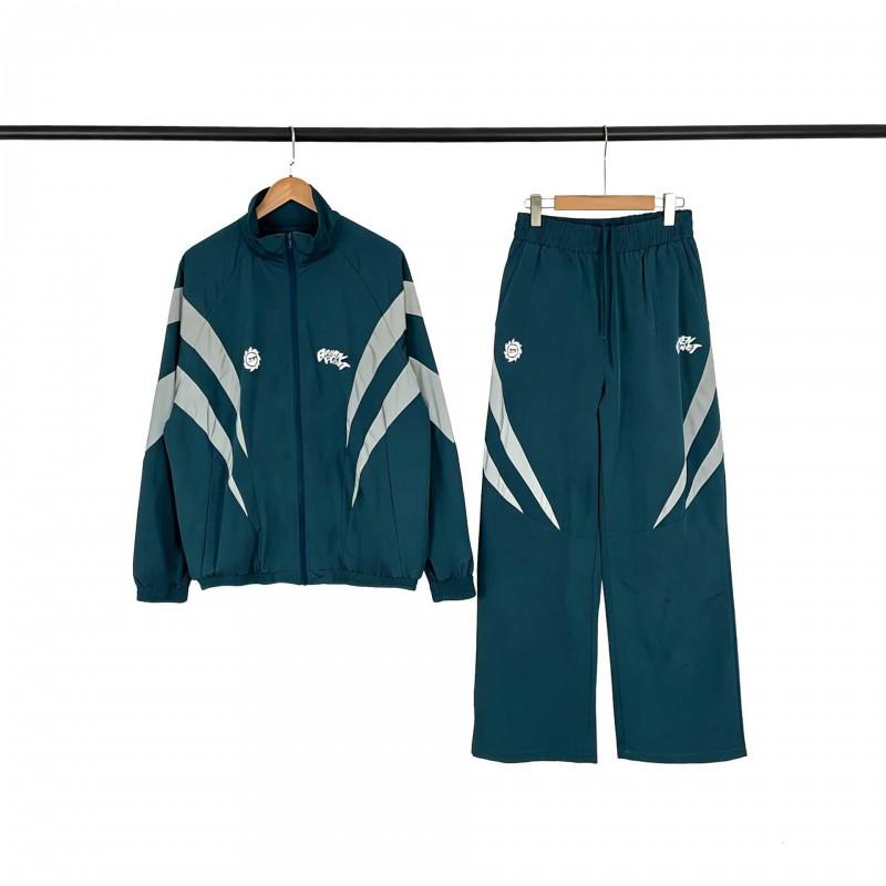Unisex Reflective Letter Print Hoodie Jacket Casual Long Pants Set Streetwear Outfit Teens Young Adults