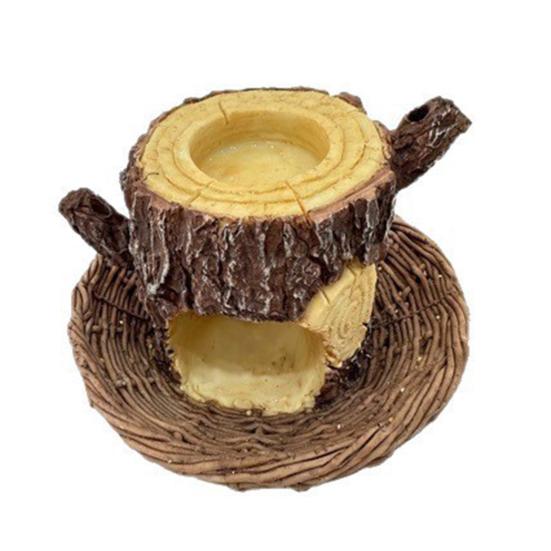 Подвесная кормушка для птиц в виде хижины, смола, форма домика на дереве, кормушка для птиц, всепогодный уличный домик для птиц с подносом для семян для декора сада и патио