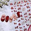 {YY28} Мультяшный Красный Пони Кот Удачи Наклейки для Маникюра Год Лошади Наклейки на Ногти DIY Новогоднее Украшение для Ногтей