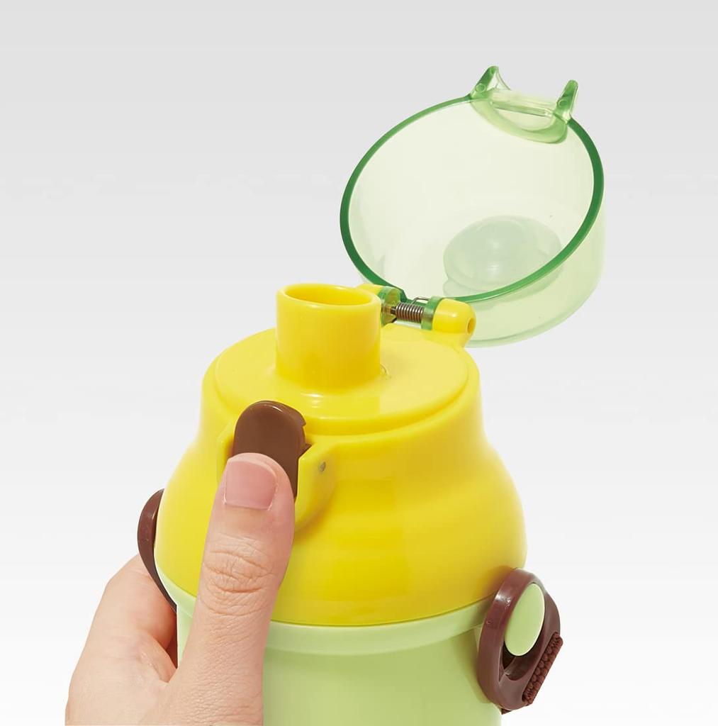 Пластиковая бутылка для воды Skater 480 мл, одно нажатие, антибактериальная, для детей, легкая, антибактериальная обработка, сделано в Японии, линзы Tama PSB5SANAG