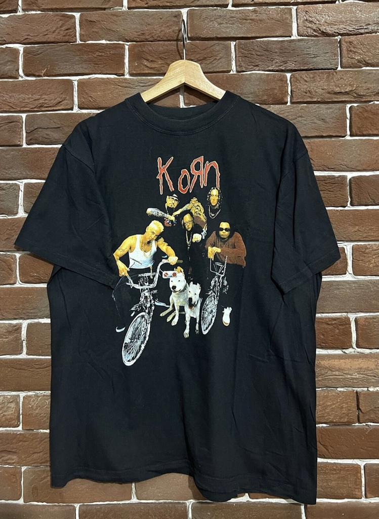 Винтажная футболка Korn Family Values Tour 90-х Rap Ruff Ryders DMX Limp Bizkit L Унисекс