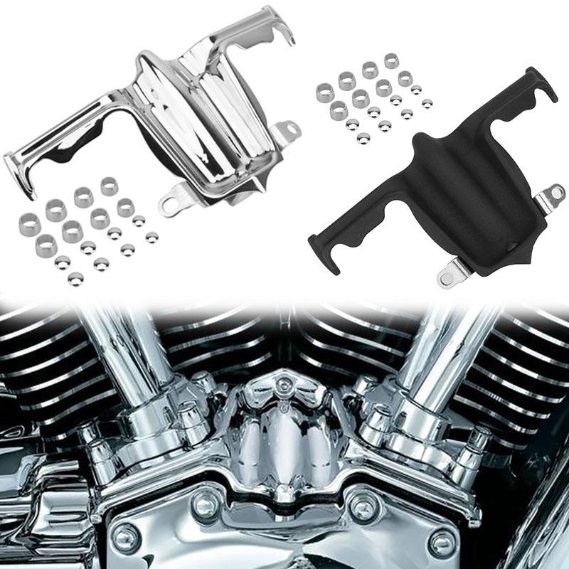 Chrome Black Tappet / Lifter Block Accent Cover For Harley Twin Cam Street Tri Glide Road King Street Glide Dyna Breakout 00-17