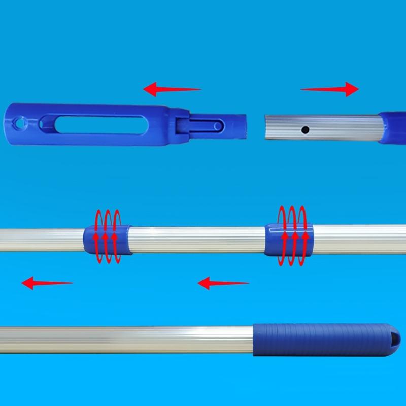 Алюминиевые шесты для чистки бассейна 3-секционные телескопические ручки Регулируемая длина Подходят для насадок-сачков и щеток