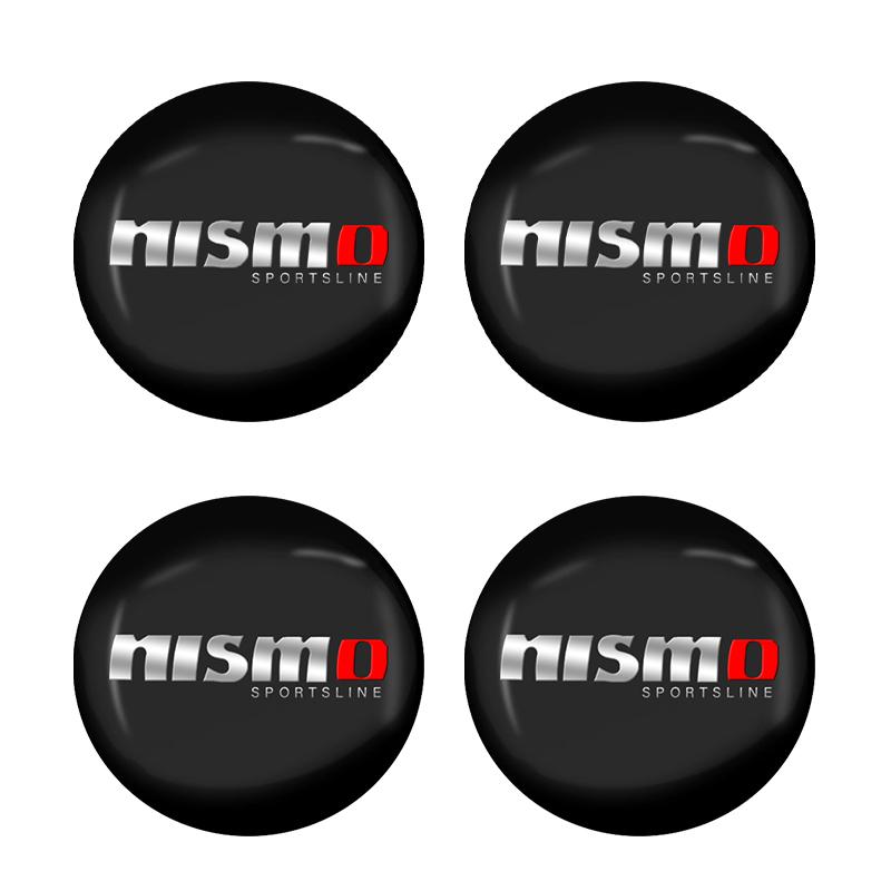 4 шт. 56 мм Колпачки ступицы колеса автомобиля Наклейки с логотипом на диски Для Nissan Nismo Tiida Teana Skyline Juke X-trail Almera Qashqai