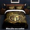 Leeds United Design Bed Bedding Set 1 Duvet Cover + 2 Pillowcases Soft Breathable Household Bed Linens