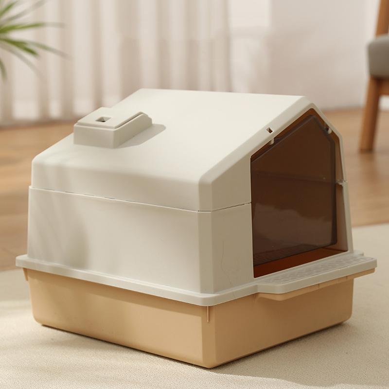 Ящик для кошачьего туалета, большой закрытый лоток для кошачьего туалета, лопатка для фекалий, защита от брызг, ящик для кошачьего туалета, товары для домашних животных