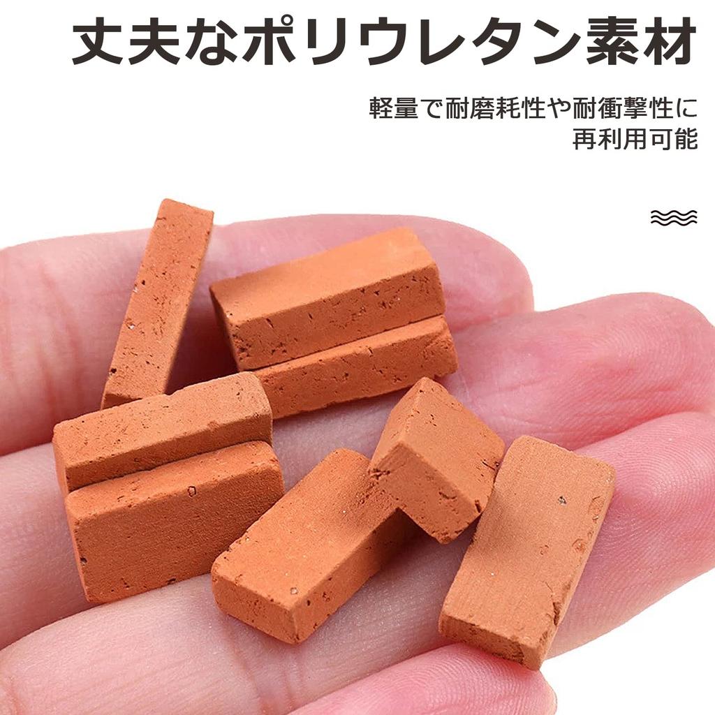 CMD 500 шт. Миниатюрные кирпичи 135 Мини-кирпичные блоки Миниатюрные детали Миниатюрные красные кирпичи Создание диорамы Сделай сам Пейзаж Здание Модель Садоводство