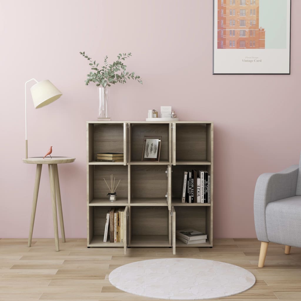 Bookshelf Sonoma Oak 90 x 30 x 90 cm Particleboard