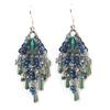 [P0226] - Blue-green 'Sissi' Designer Earrings
