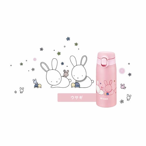 Tiger Thermos (TIGER) Tiger Water Bottle 350ml Kameichido Mug Stainless Steel Bottle One Touch Lightweight Rabbit MCT-A035P