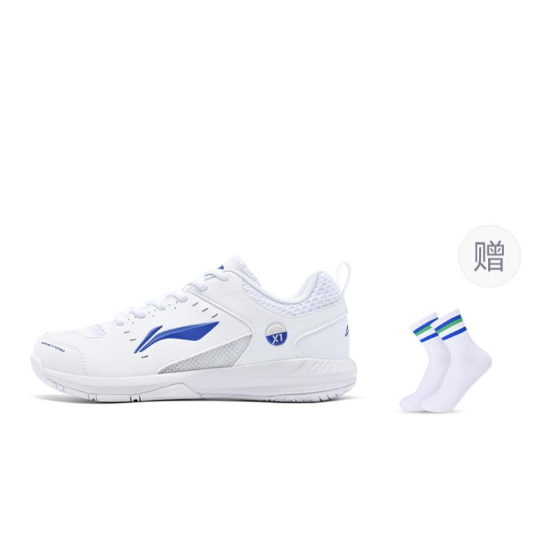 Кроссовки Li Ning Rocket Shoe 2.0, нескользящие, износостойкие, легкие, низкие, для бадминтона, унисекс, белый с синим AYTU049-6