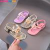 Летние туфли-лодочки для девочек с бусинами Fling Princess Baby Dance Kids Sandals Kids Wedding Shoes Pink